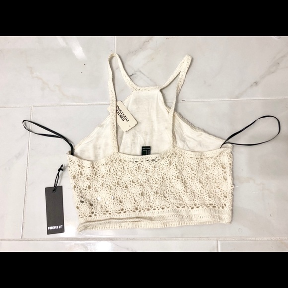 FOREVER 21 LACE CROP TOP - Picture 2 of 2